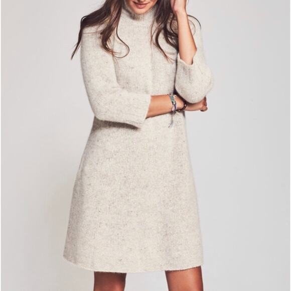 FAHERTY Alice Sweater Dress Swansdown Oatmeal Gray {EE1} - Picture 1 of 7